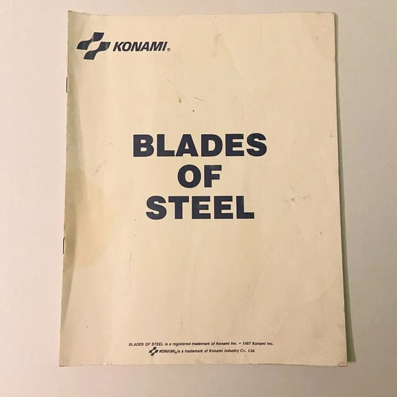 Vintage 1987 Blades  of Steel Konami Instruction Arcade Game Manual - Picture 1 of 12